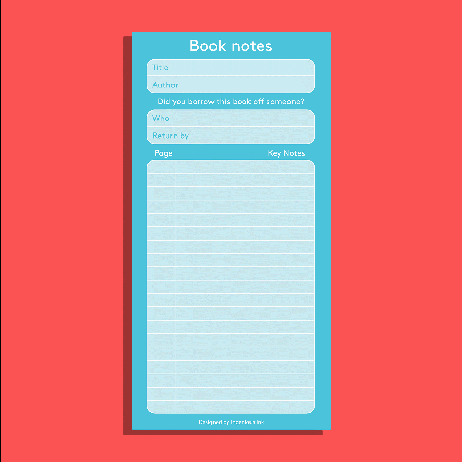 Wholesale - Book Notes