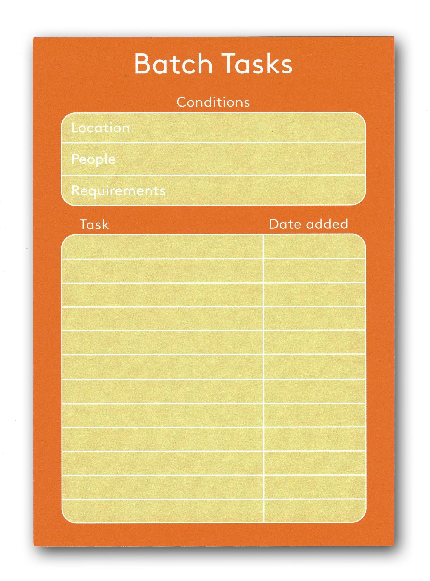 Today's tasks