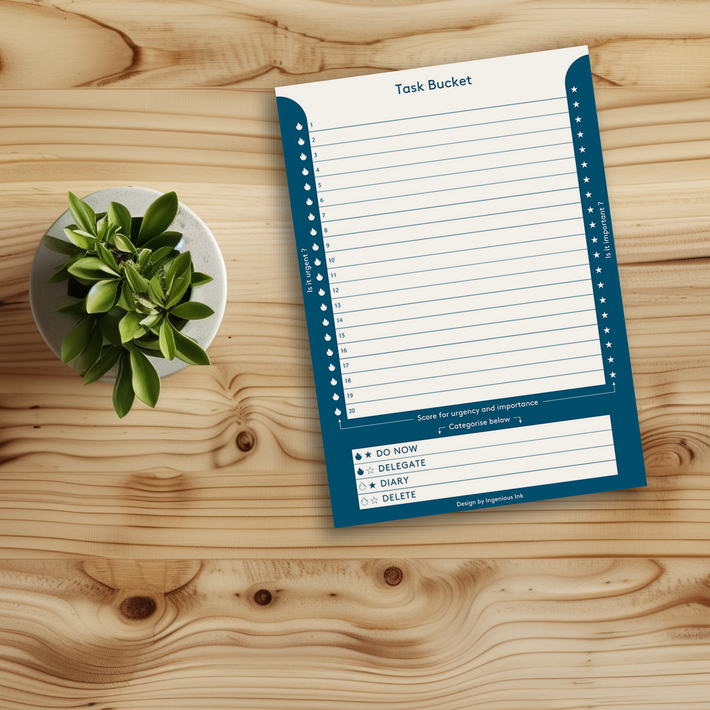 Task Bucket notepad