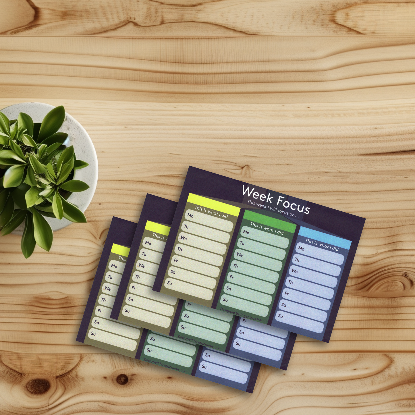 Week focus notepad