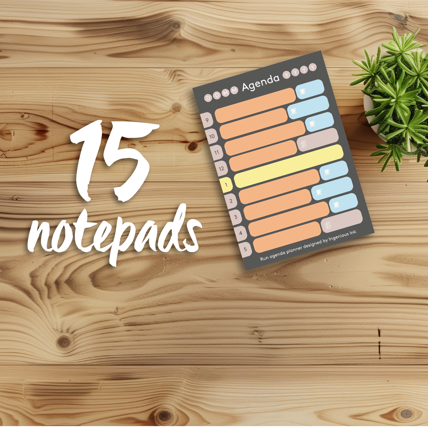 Run agenda notepad