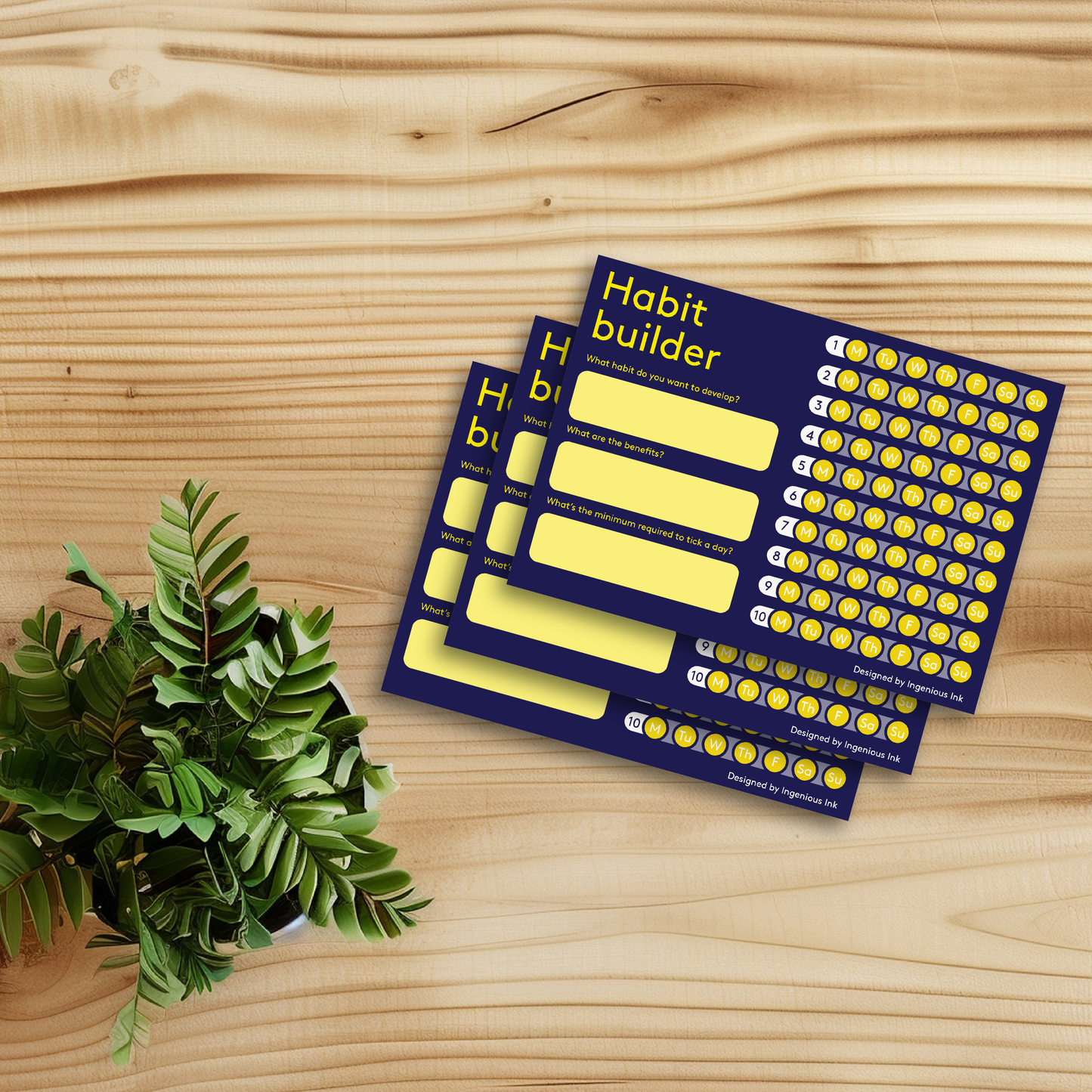 Habit Builder notepad