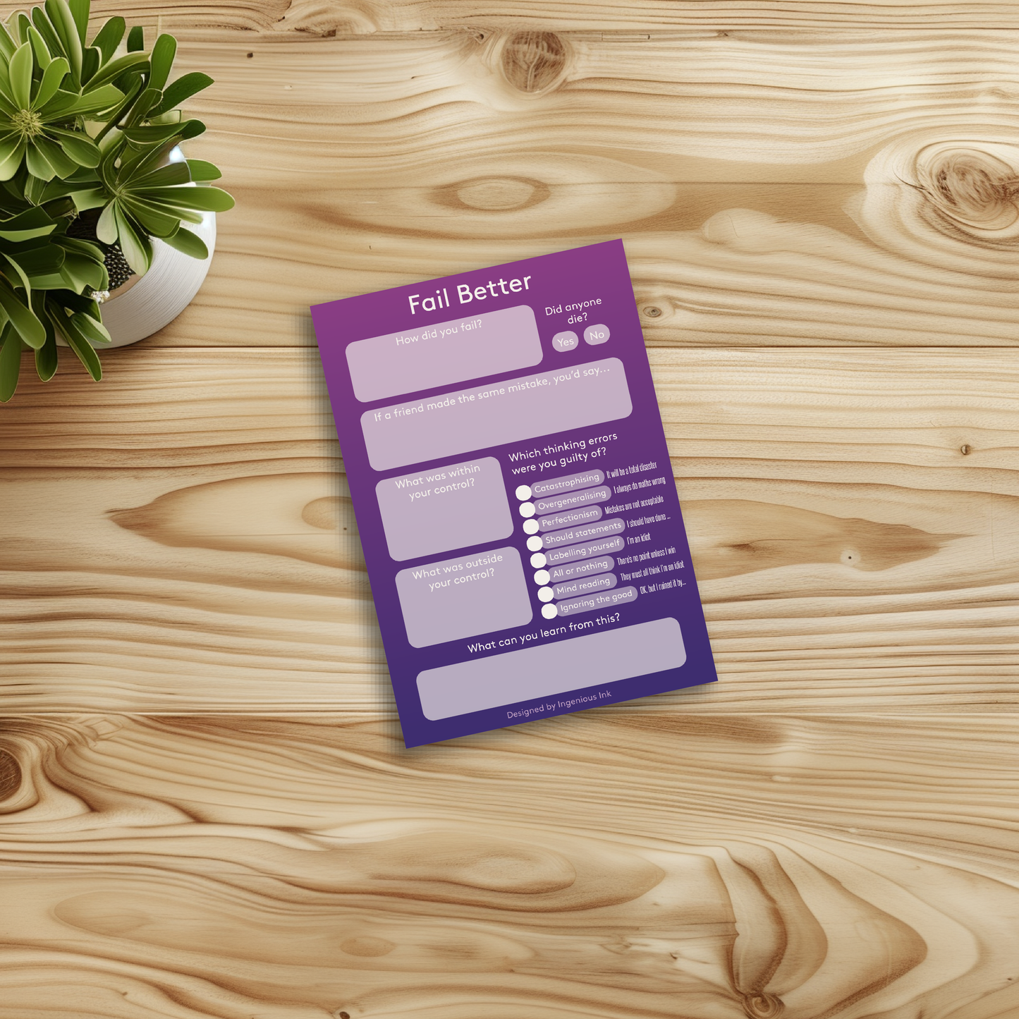 Fail better notepad