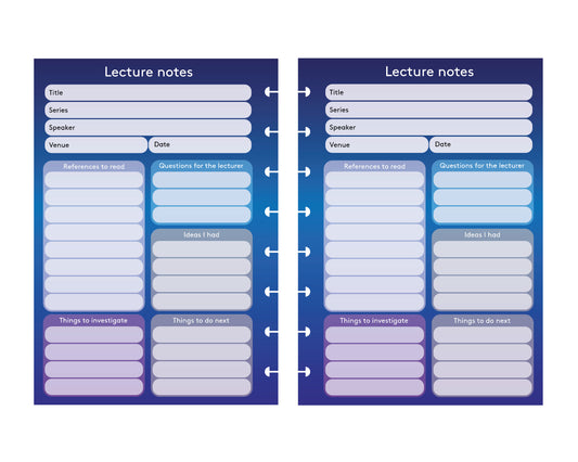 8 Mushroom hole Lecture notes refills