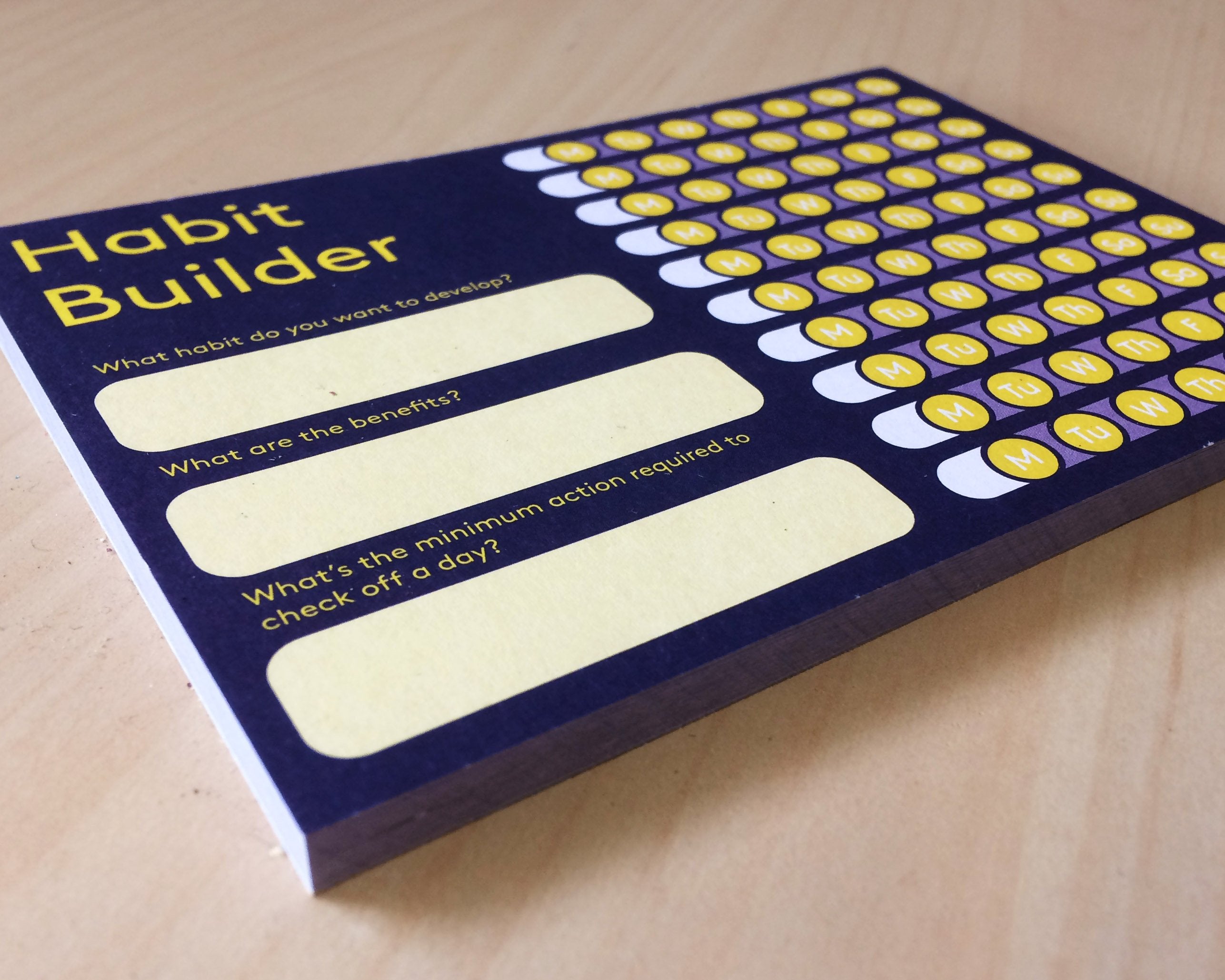 Habit Builder notepad