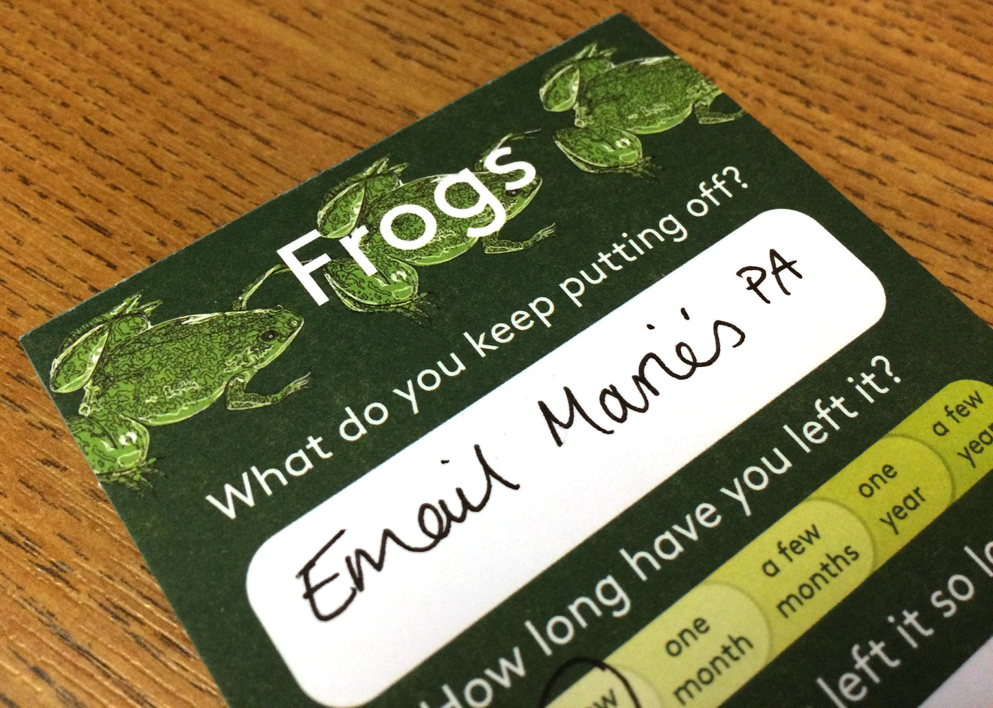 Frog notepad